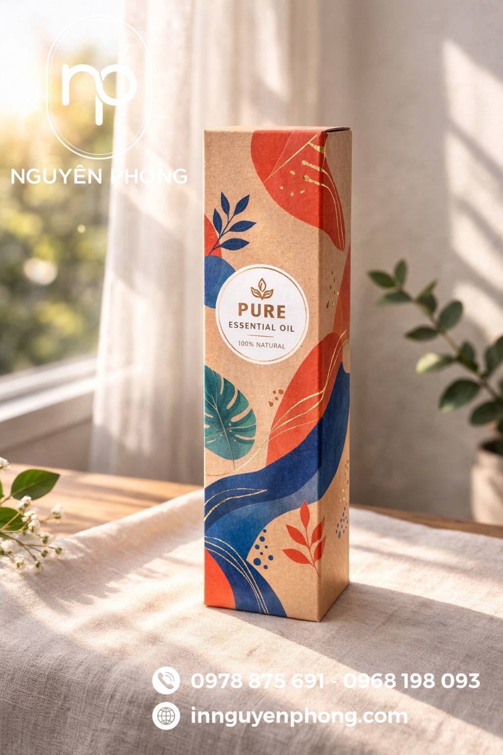 Mẫu hộp kraft đựng tinh dầu 